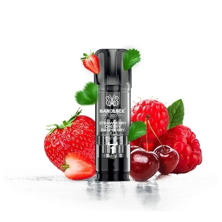 BAR Juice 5000 Pod Strawberry Cherry Raspberry 20mg 2ks (Jahoda, Třešeň, Malina)