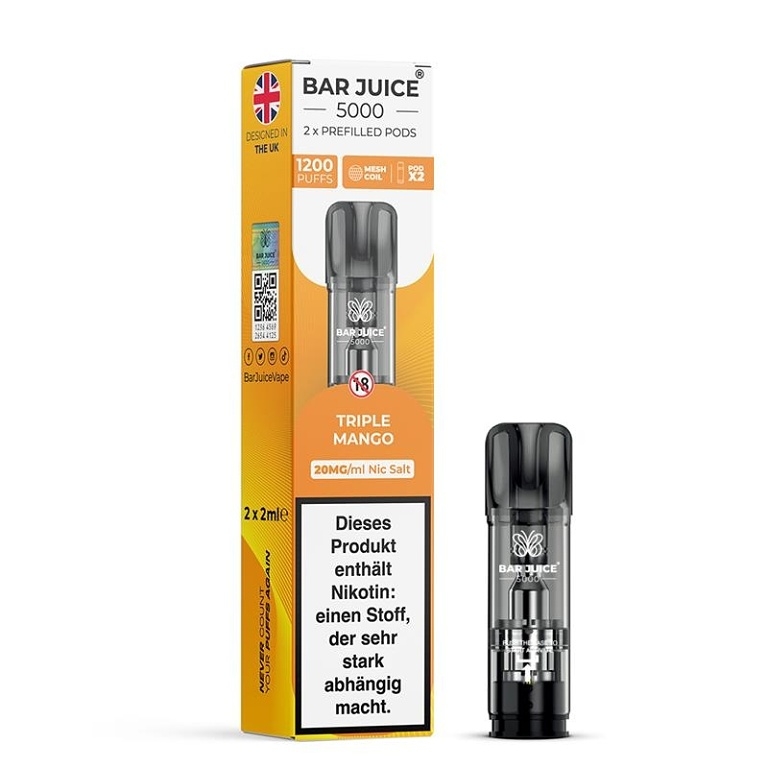 BAR Juice 5000 Pod Triple Mango 20mg 2ks (Mango)