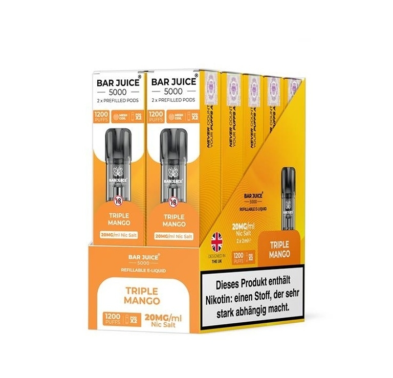 BAR Juice 5000 Pod Triple Mango 20mg 2ks (Mango)