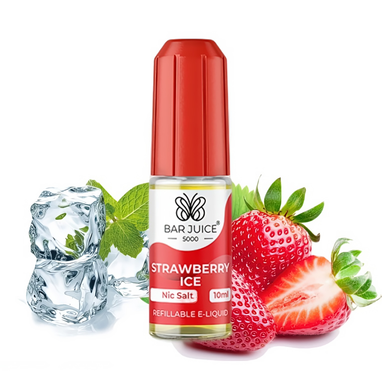 BAR JUICE 5000 Salt Strawberry ICE 10mg 10ml (Jahoda, Chladivá složka (ICE))