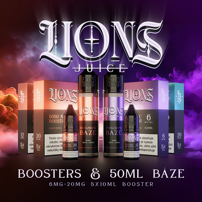 Lions Juice Booster Shot 50/50 5x10ml 6mg (Booster báze s klasikým nikotinem)