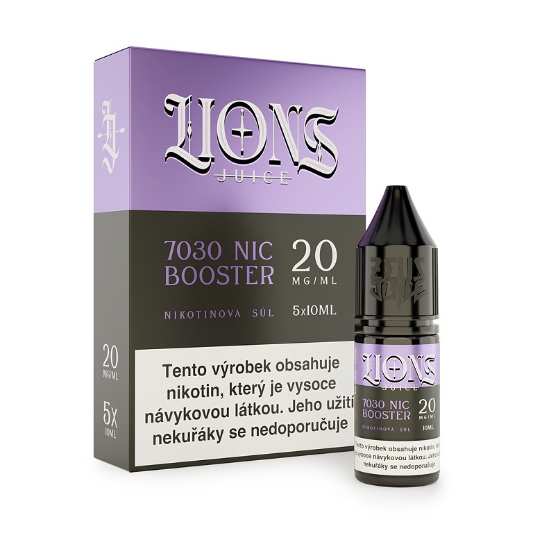 Lions Juice Salt Booster Shot 70/30 5x10ml 20mg (Salt-nikotinová Booster báze)