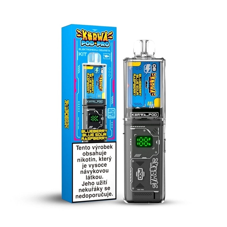 Kurwa Pod Pro Kit Blueberry Blue Sour Raspberry (Borůvka, Malina)