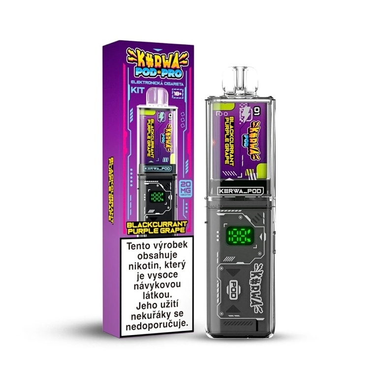 Kurwa Pod Pro Kit Blackcurrant Purple Grape (Černý rybíz, Hroznové víno)