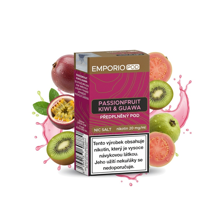 Emporio Pod Passionfruit Kiwi & Guawa 20mg (Přednaplněná Pod Cartridge)