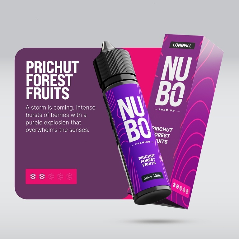 NUBO Premium Dark & Stormy Forest Fruits S&V 10ml (Chladivá malina s ostružinami a borůvkami)