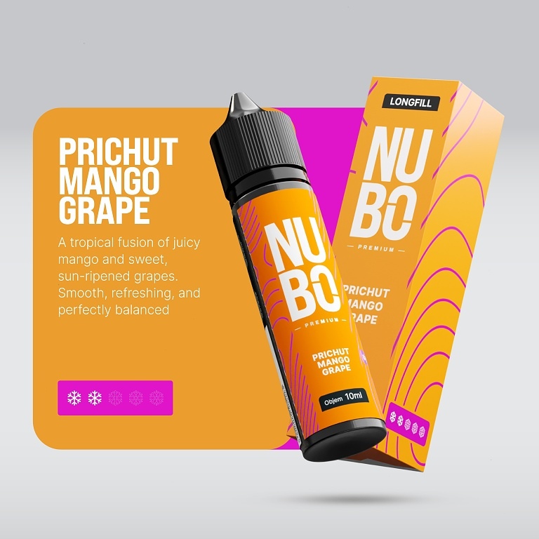 NUBO Premium Mango Grape S&V 10ml (Chladivé hroznové víno s mangem)