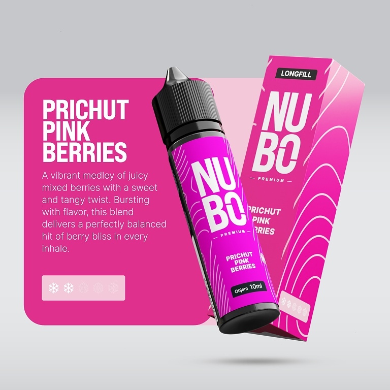 NUBO Premium Pink Berries S&V 10ml (Chladivá jahoda s malonami a rybízem)