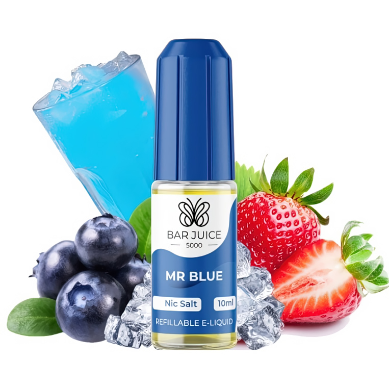 BAR JUICE 5000 Salt Mr Blue 10mg 10ml (Ostružina, Borůvka, Malina, Chladivá složka (ICE))