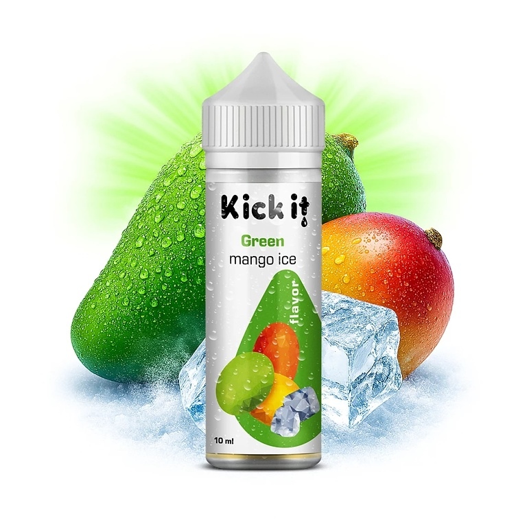 Kickit Green Mango ICE 10ml (Mango, Chladivá složka (ICE))