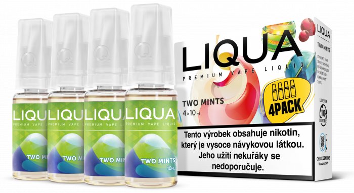 Liqua 4x10ml Two Mints 3mg