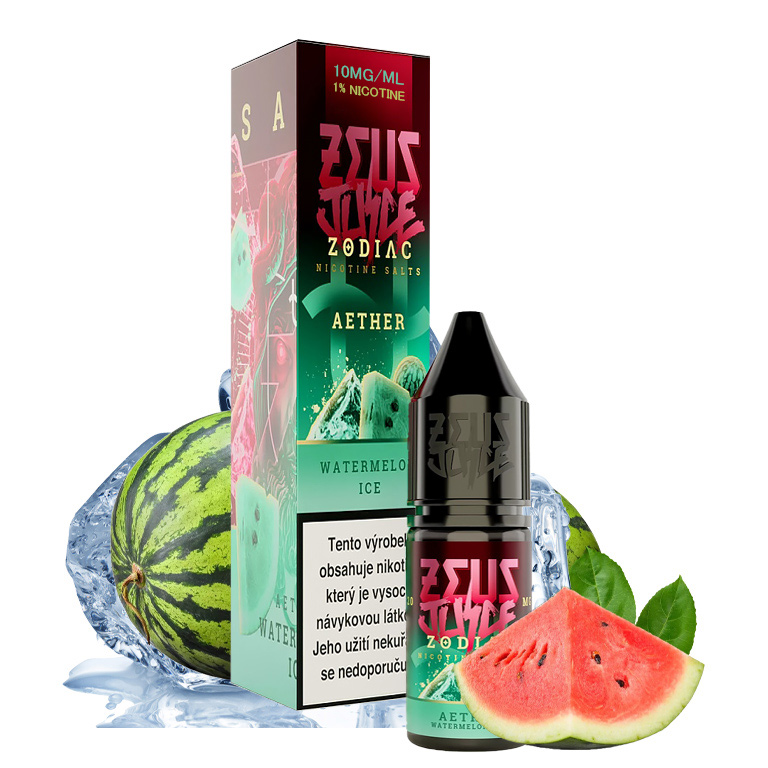 Zeus Juice Zodiac - Salt - Aether - 10mg (Vodní meloun, Chladivá složka (ICE))