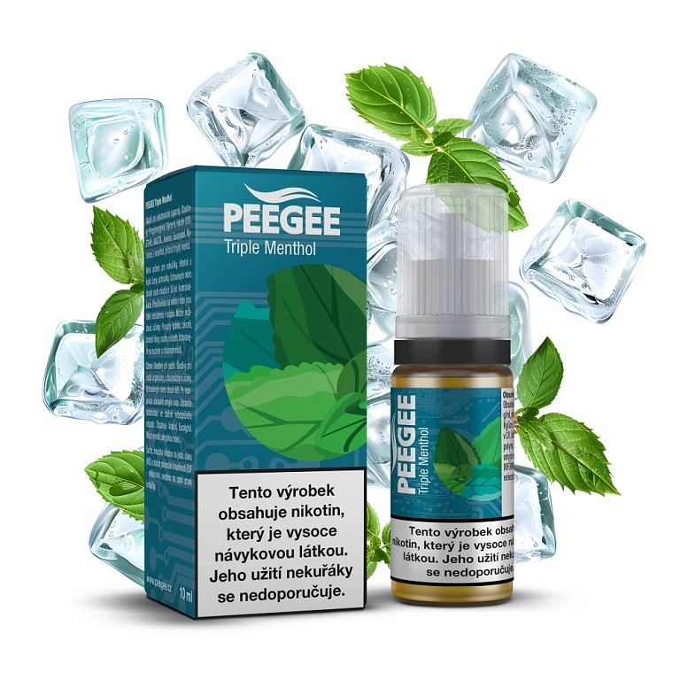 PEEGEE - Trojitý mentol - 6mg (E-liquid)