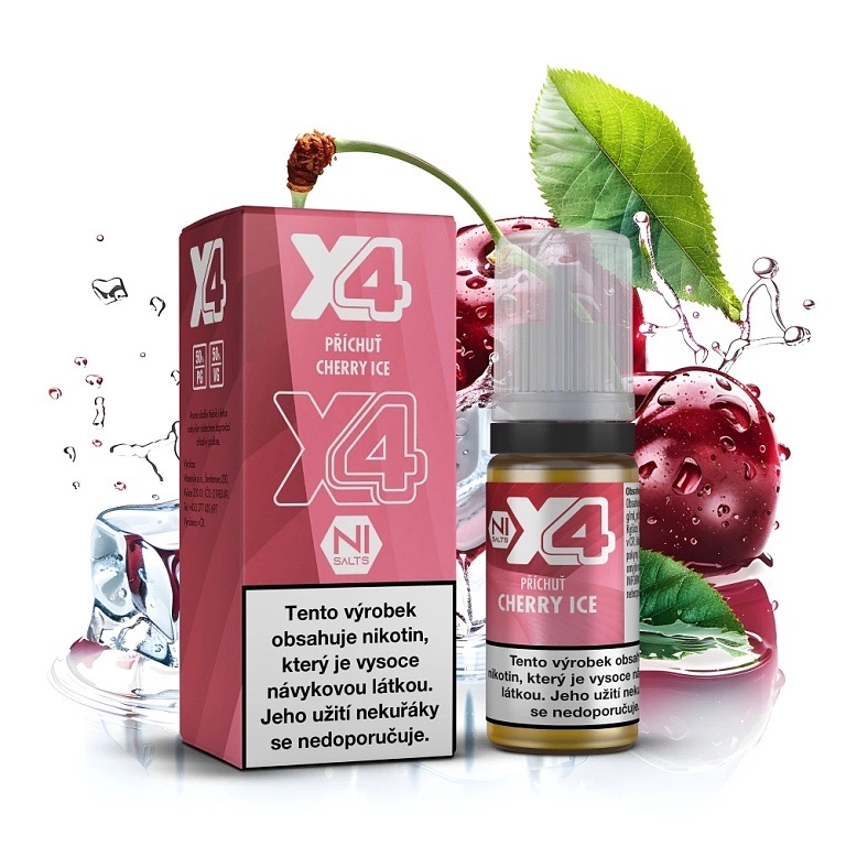 X4 Bar Juice Salt - E-liquid - Cherry ICE - 20mg (Chladivá třešeň)