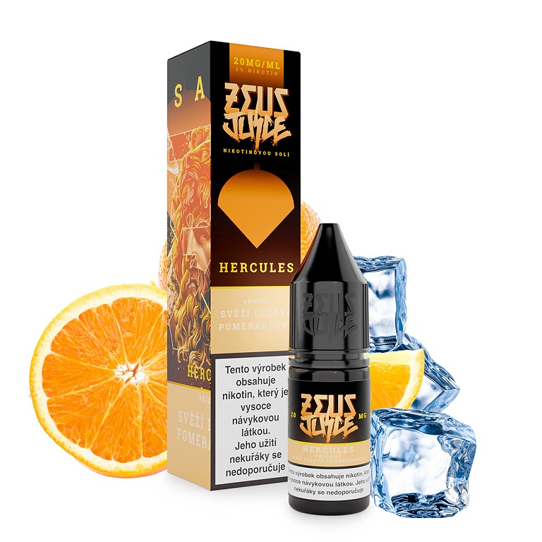 Zeus Juice Salt - E-liquid - Hercules - 10ml - 20mg (Vychlazený pomeranč)