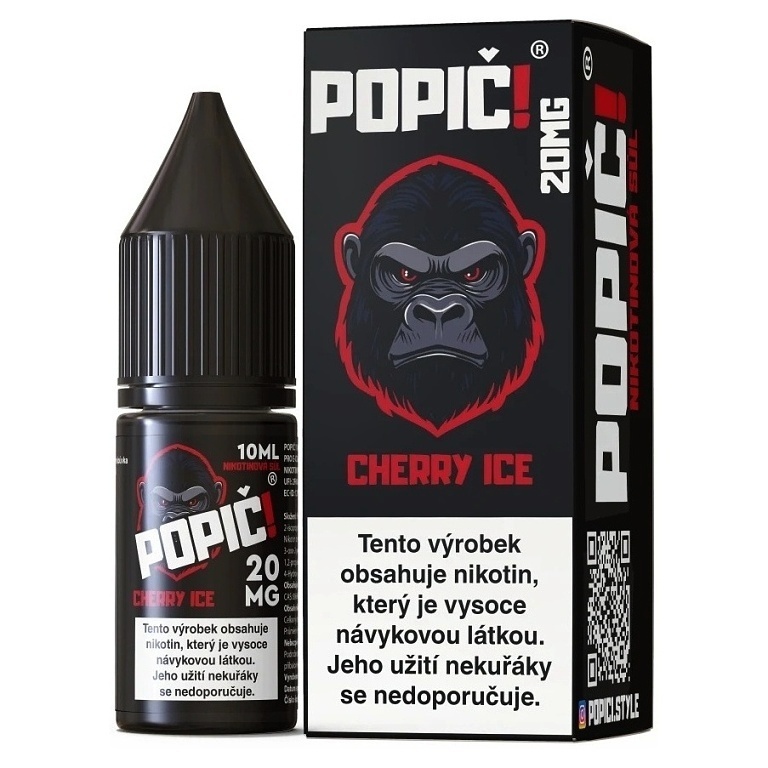 Popič! - Salt e-liquid - Cherry Ice - 10ml - 20mg (Ledové třešně)