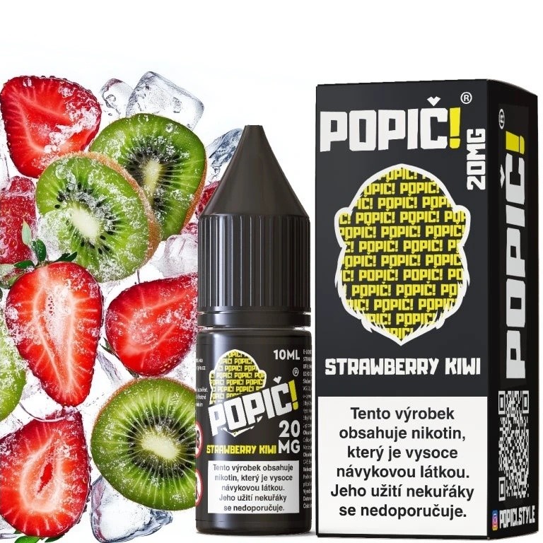 Popič! - Salt e-liquid - Strawberry Kiwi - 10ml - 20mg (Jahoda s kiwi)
