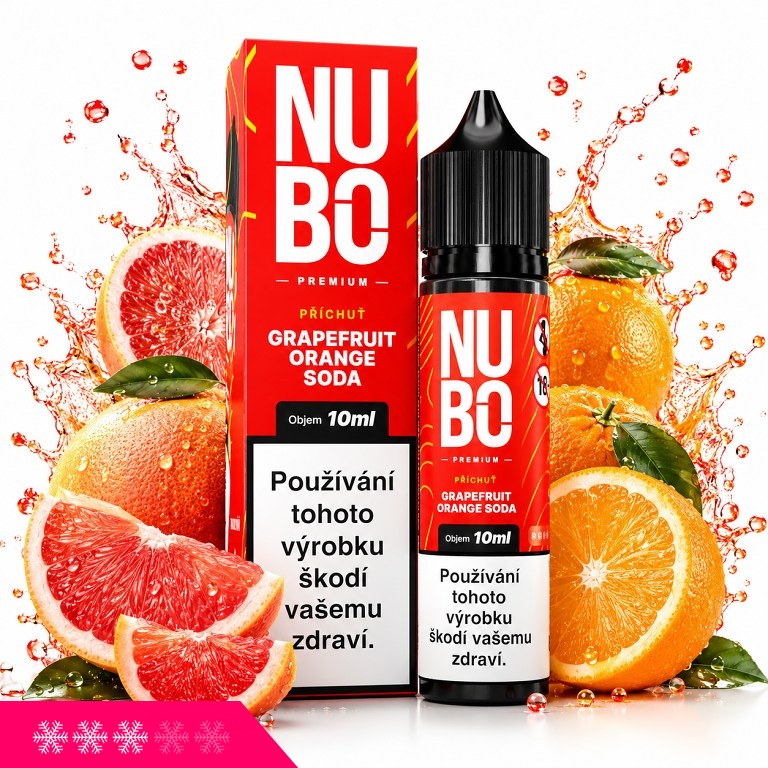 NUBO Premium Grapefruit Orange S&V 10ml (Grep, Pomeranč, Chladivá složka (ICE))