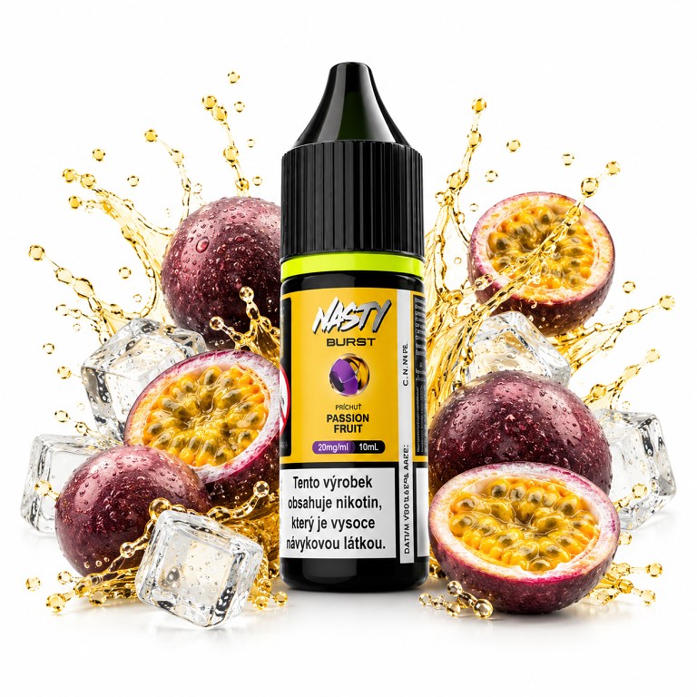 Nasty BURST Salt Passion Fruit 10ml 20mg (Marakuja, Chladivá složka (ICE))