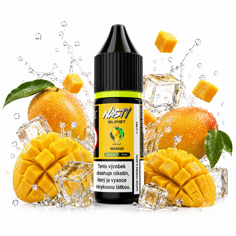 Nasty BURST Salt Green Mango 10ml 20mg (Zelené mango, Chladivá složka (ICE))