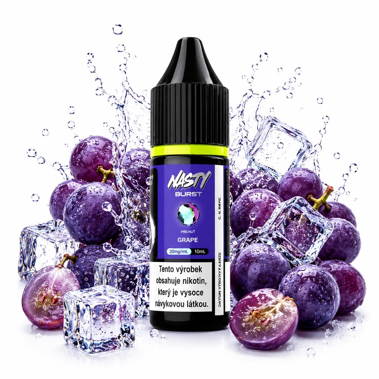 Nasty BURST Salt Grape 10ml 20mg (Hroznové víno, Chladivá složka (ICE))