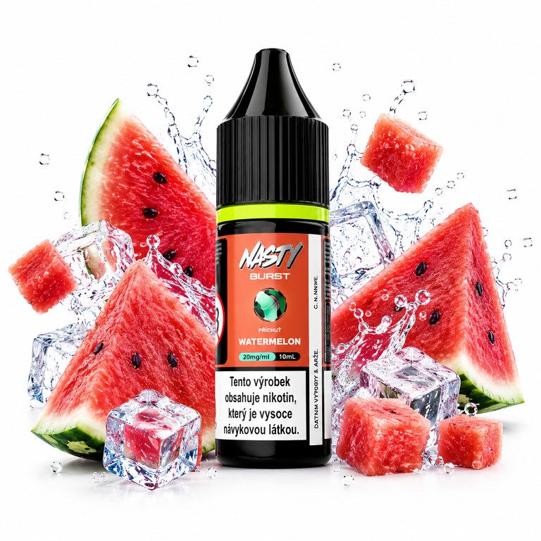Nasty BURST Salt Watermelon 10ml 20mg (Vodní meloun, Chladivá složka (ICE))