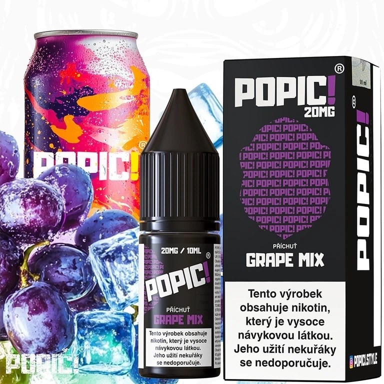 POPIC! Salt Grape MIX 10ml 20mg (Hroznové víno)