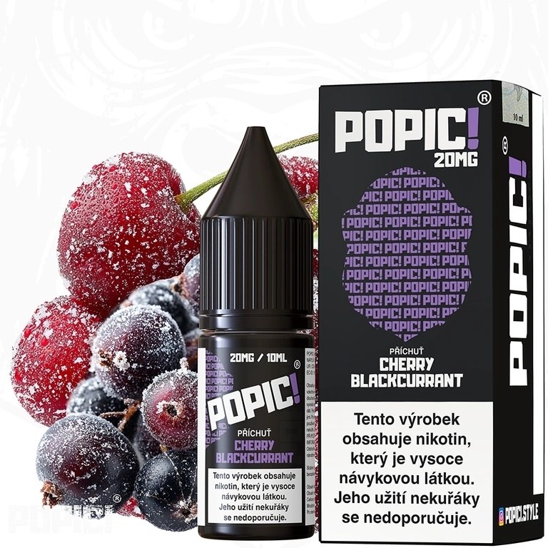POPIC! Salt Cherry Blackcurrant 10ml 20mg (Třešeň, Černý rybíz)