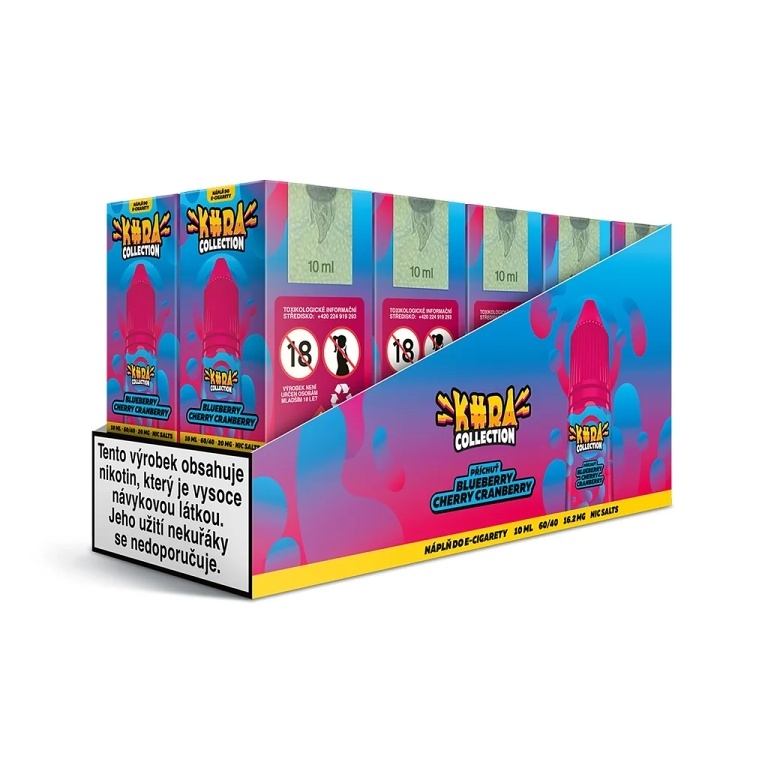 Kura Collection Blueberry Cherry Cranberry 10ml 16.2mg (Borůvka, Třešeň, Brusinka)