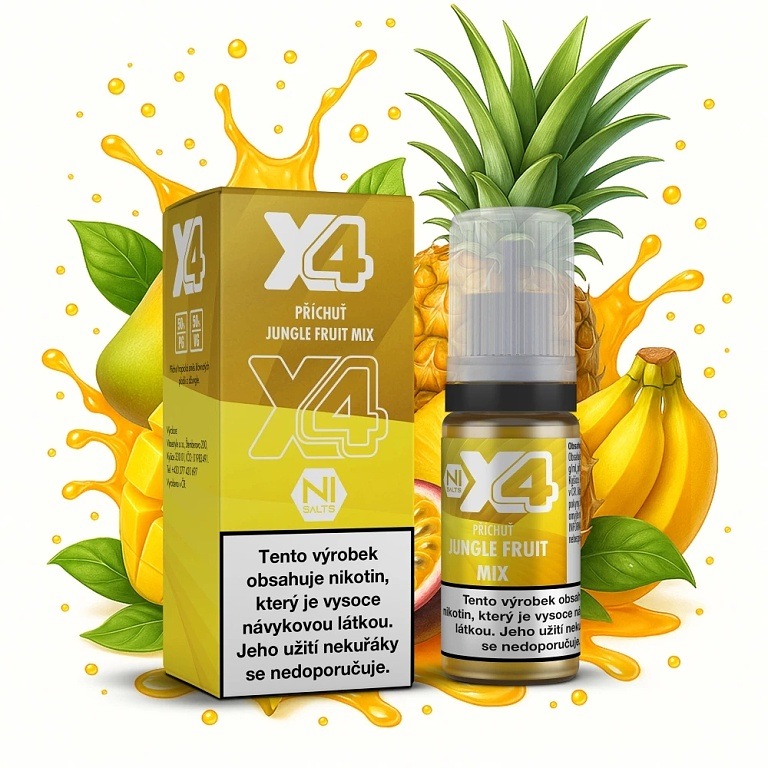 X4 Bar Juice Salt - E-liquid - Jungle Fruit Mix - 20mg (Exotický ovocný mix)