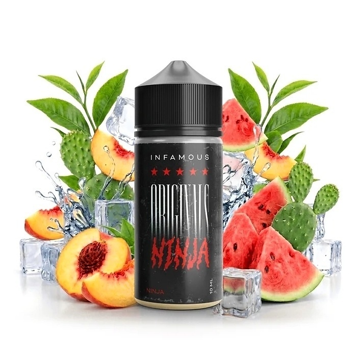 Infamous Originals S&V Ninja 10ml (Vodní meloun s kaktusem, broskví a čajem)