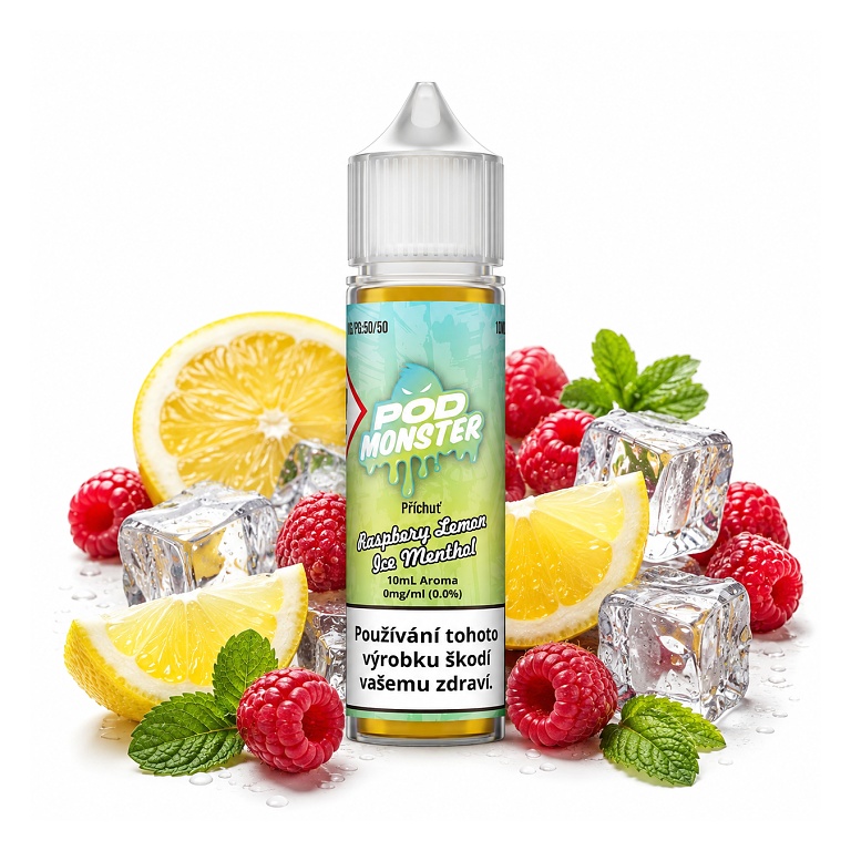 POD Monster S&V Raspberry Lemon ICE Menthol 10ml (Ledová malina s citrónem)