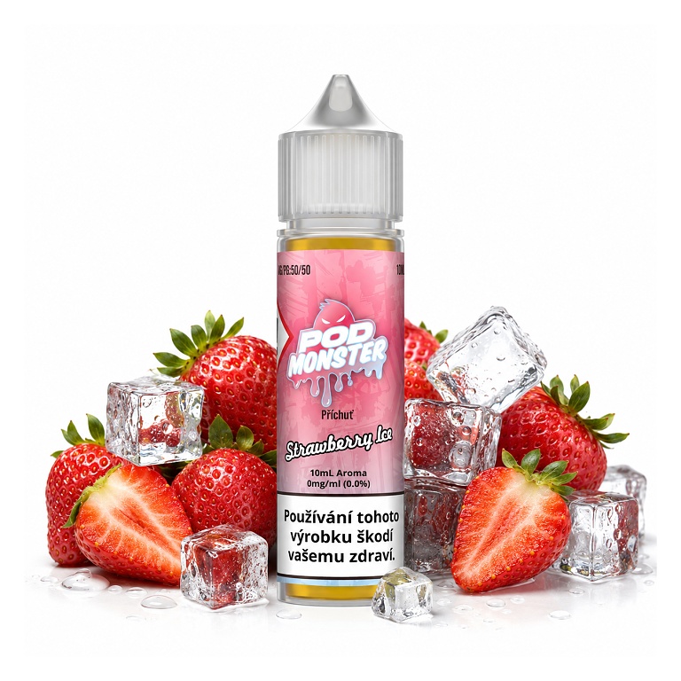 POD Monster S&V Strawberry ICE 10ml (Ledové jahody)