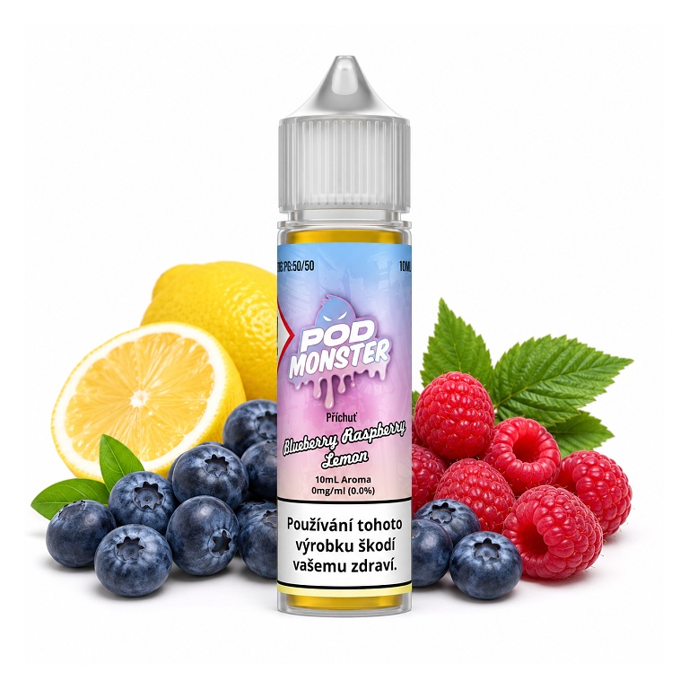 POD Monster S&V Blueberry Raspberry Lemon 10ml (Borůvky s malinami a citrónem)