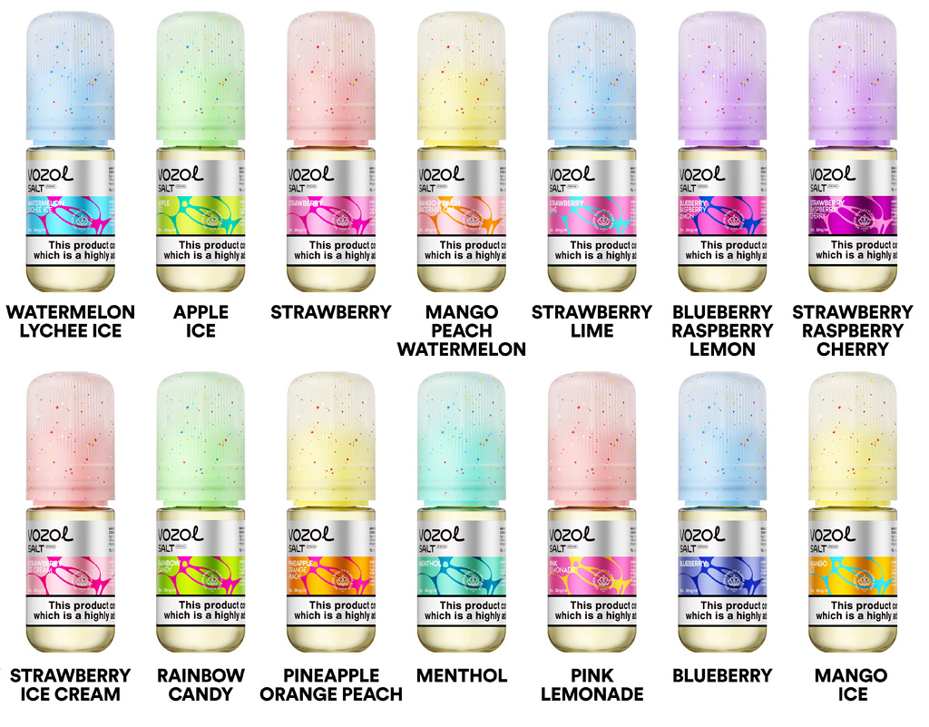 Vozol Salt Prime Passionfruit Raspberry Orange 14,5mg 10ml (Marakuja s malinami a pomerančem)