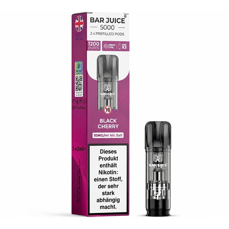 BAR Juice 5000 Pod Black Cherry 10mg 2ks (Třešeň)