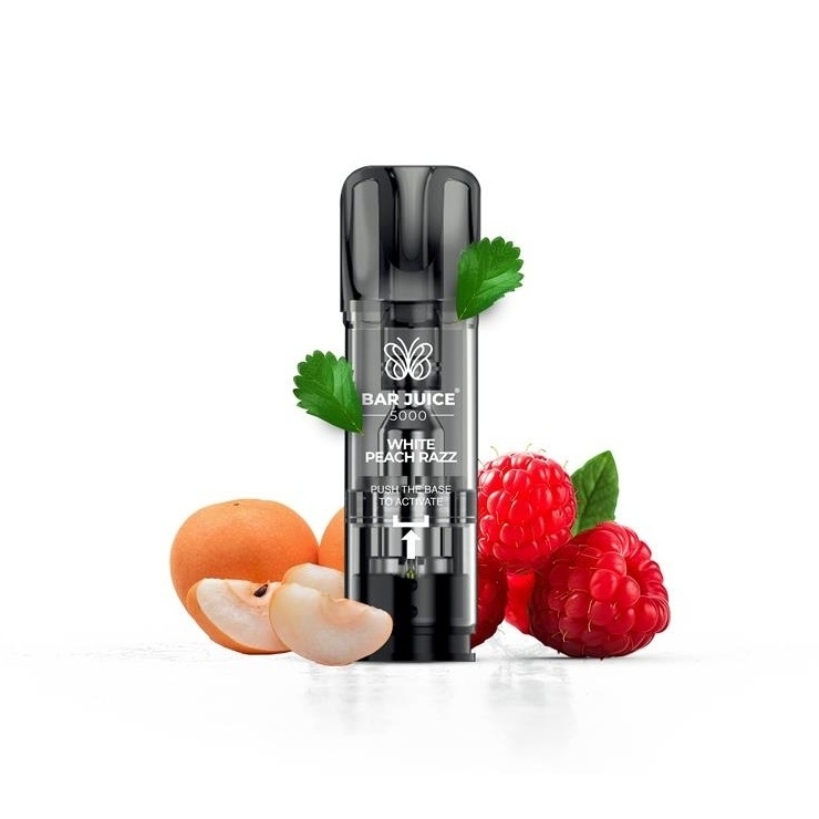BAR Juice 5000 Pod White Peach Razz 10mg 2ks (Bílá broskev s malinou)
