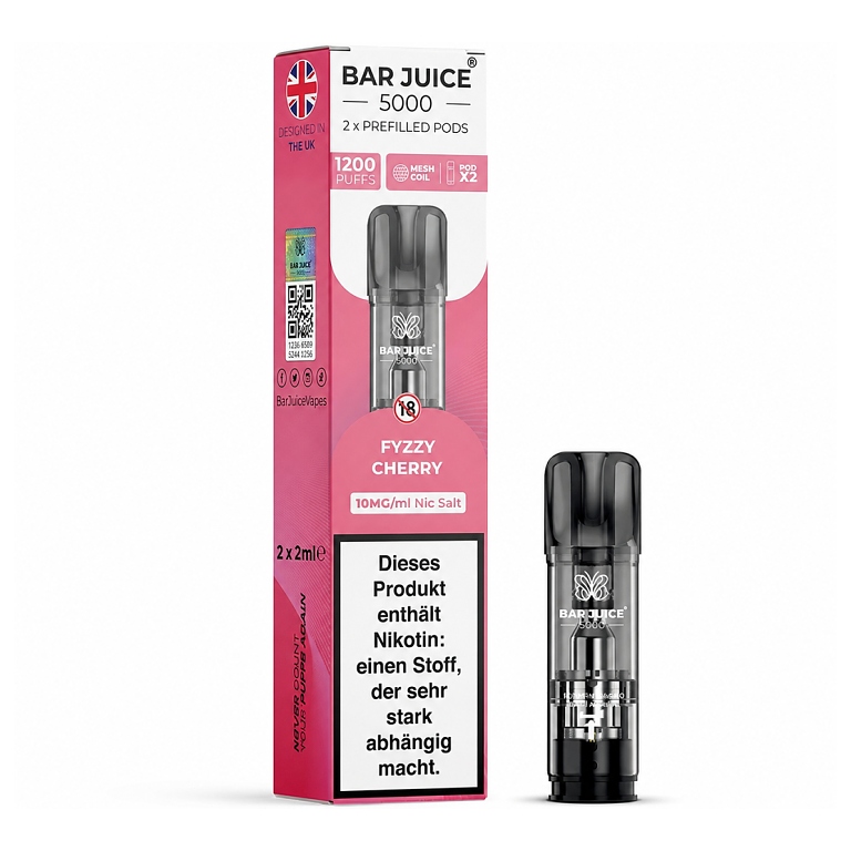 BAR Juice 5000 Pod Fizzy Cherry 10mg 2ks (Svěží třešeň)