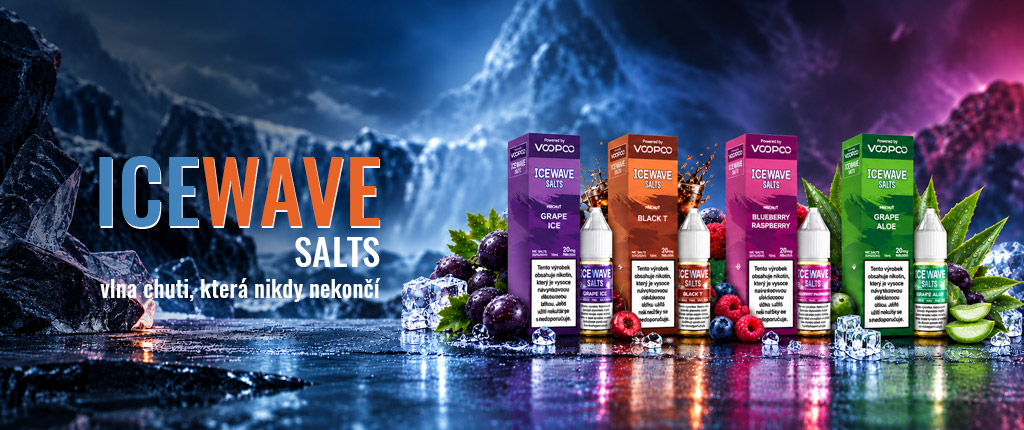 Voopoo ICEWAVE Salts Blueberry Raspberry 10ml 20mg (Borůvka, Malina)