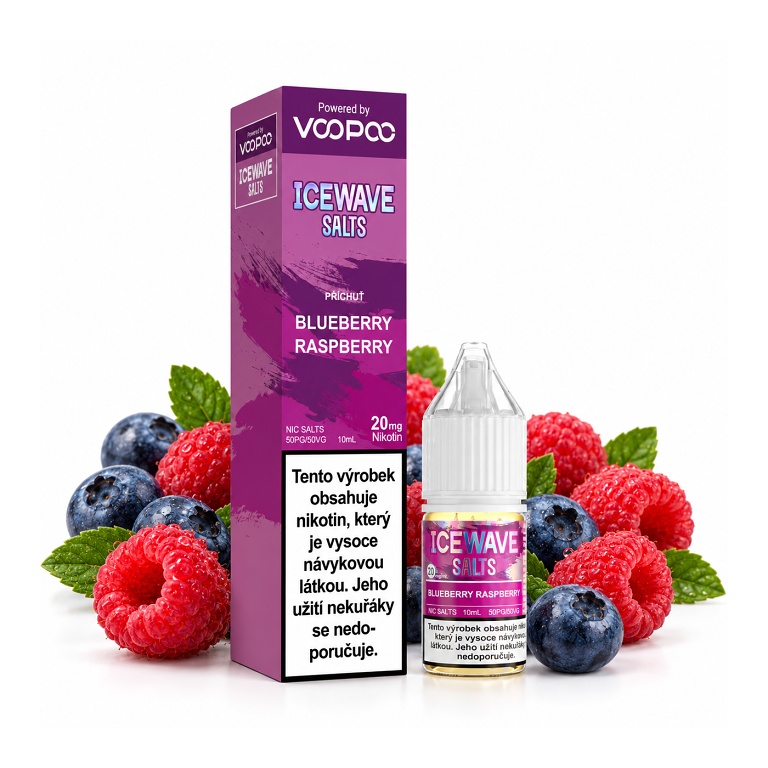 Voopoo ICEWAVE Salts Blueberry Raspberry 10ml 20mg (Borůvka, Malina)