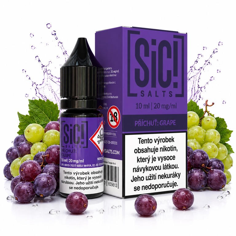 SIC! Salts Grape 10ml 20mg (Hroznové víno)