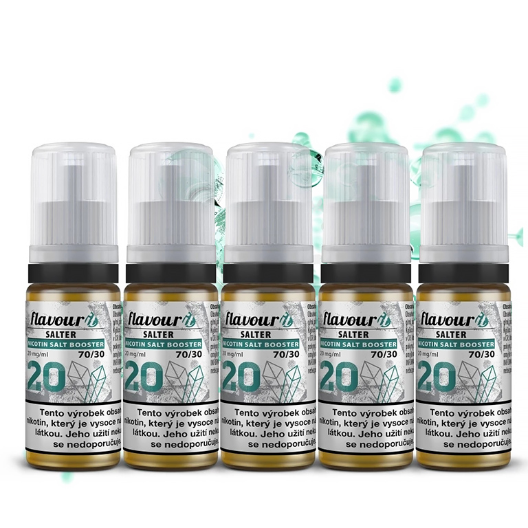 Flavourit SALTER - salt nikotinový booster - 70/30 - 5x10ml - 20mg