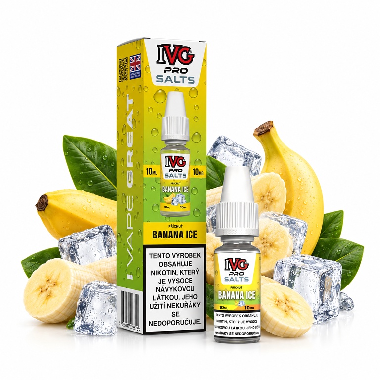 IVG Pro Salts Banana ICE 10ml 10mg (Ledový banán)