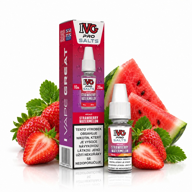IVG Pro Salts Strawberry Watermelon 10ml 20mg (Jahoda a vodní meloun)