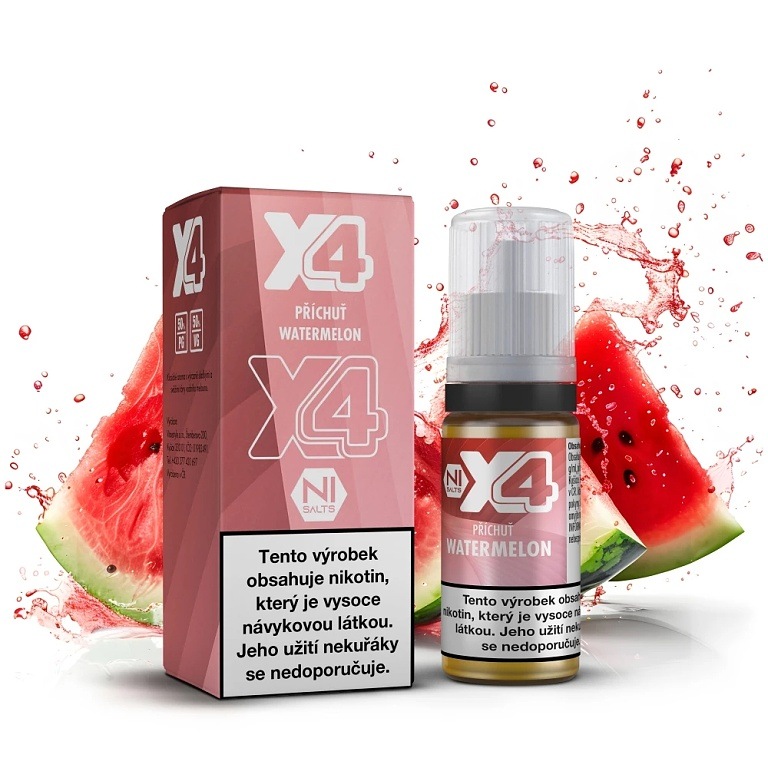 X4 Bar Juice Salt - E-liquid - Watermelon - 10mg (Vodní meloun)