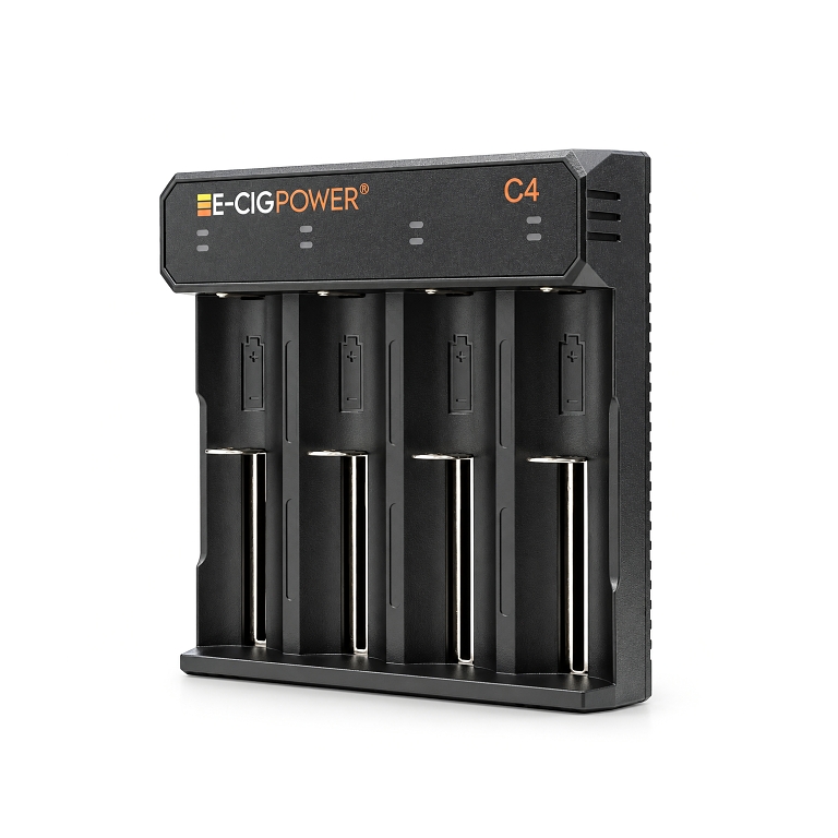 Multifunkční nabíječka baterií E-Cig Power C4 LED