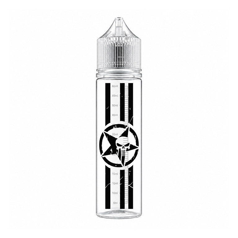 Láhvička s ryskou 60ml čirá Skull Star