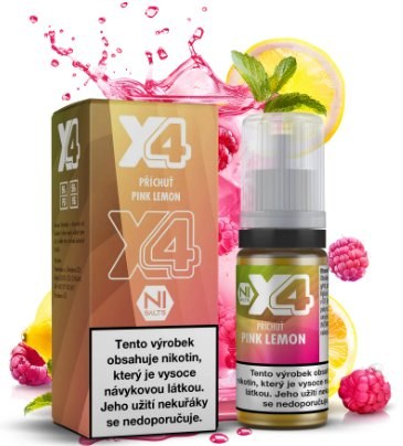 Liquid X4 Bar Juice - Maliny, citrón (Pink Lemon) 10ml - 20mg
