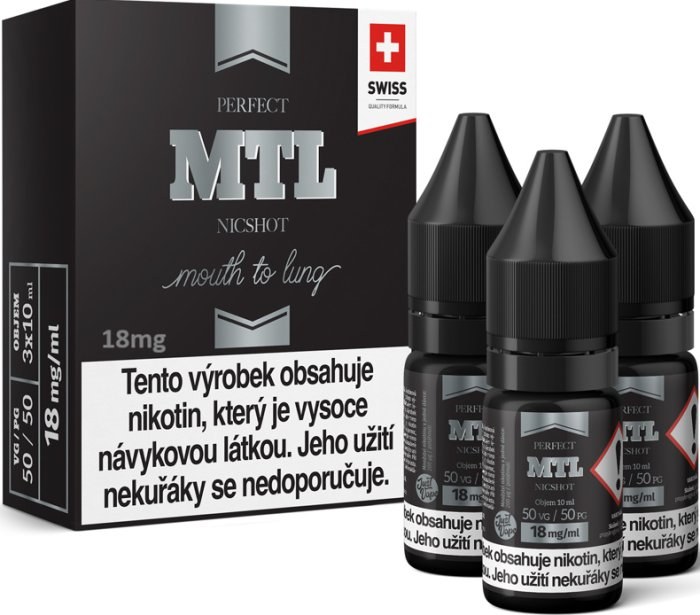 Báze JustVape MTL NicShot (50VG/50PG) 3x10ml - 18mg