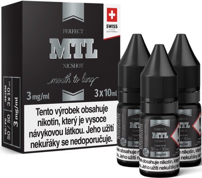 Báze JustVape MTL NicShot (50VG/50PG) 3x10ml - 3mg